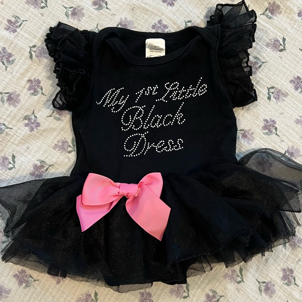 Ella Jackson My 1st Little Black Dress Onesie 0-6 M